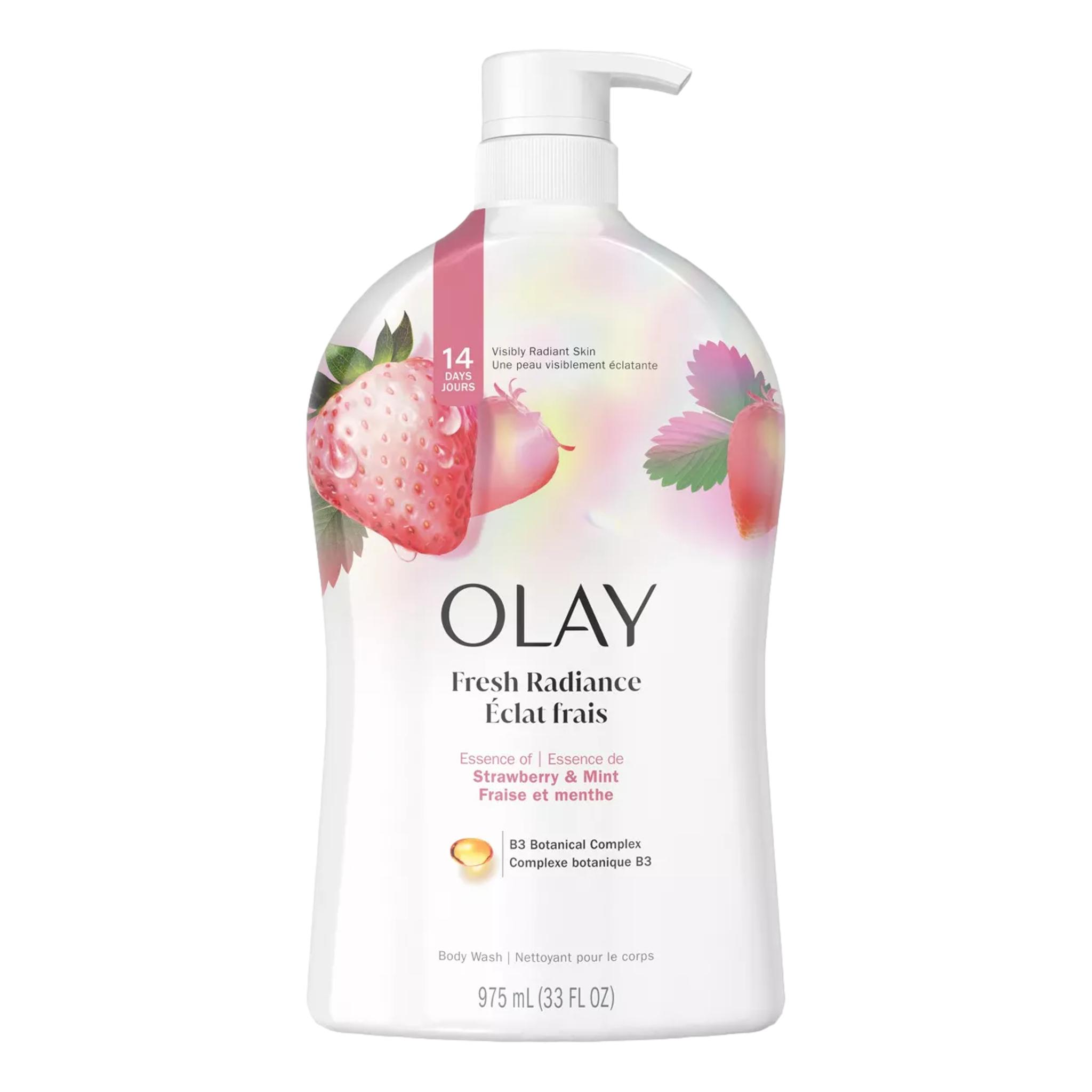 Olay Fresh Outlast Body Wash White Strawberry & Mint, 33 fl oz